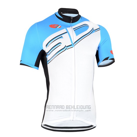 2015 Fahrradbekleidung Castelli SIDI Azurblau und Wei Trikot Kurzarm und Tragerhose